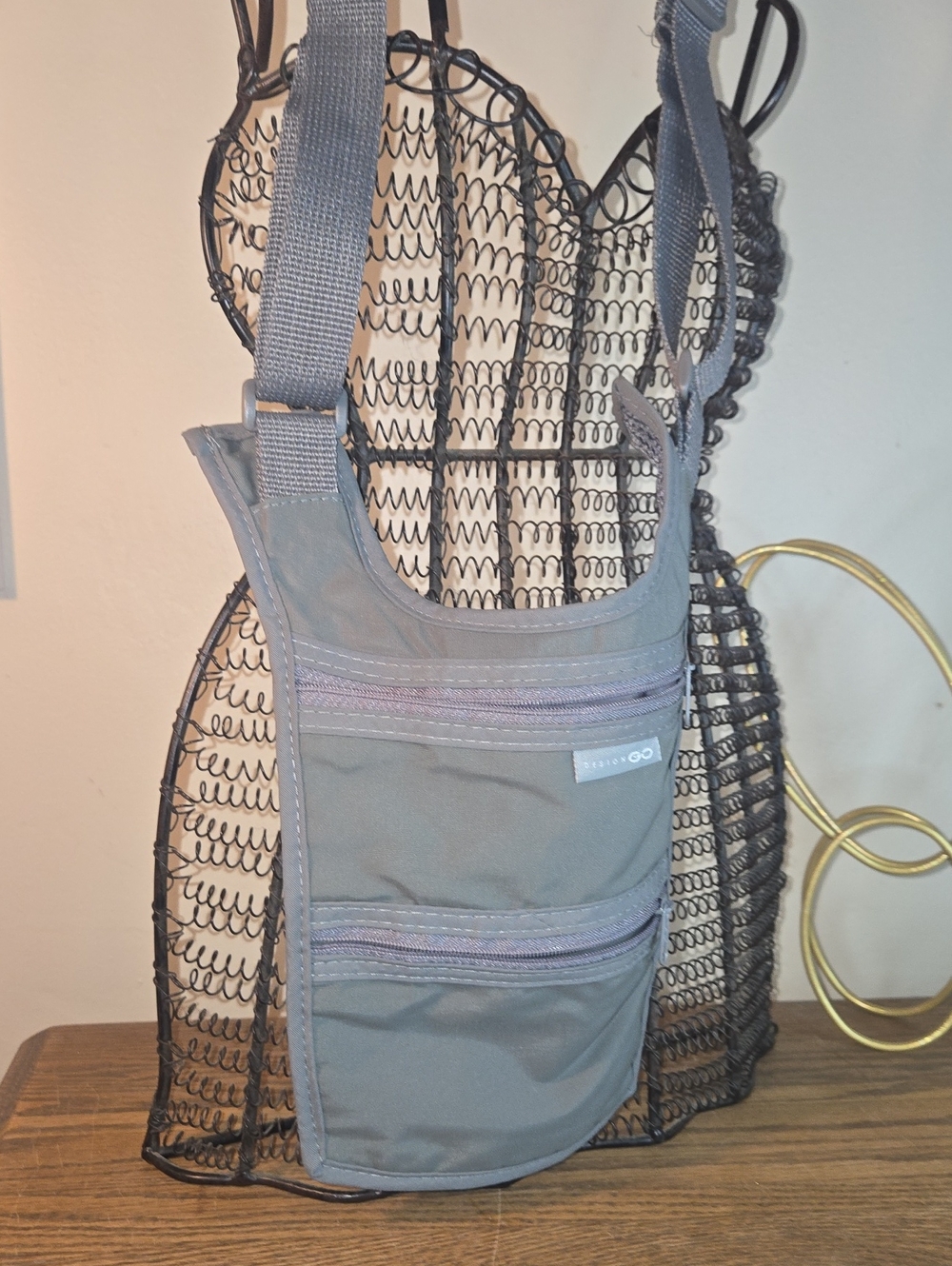 Unbranded Men's Gray Crossbody Travel Organizer Bag